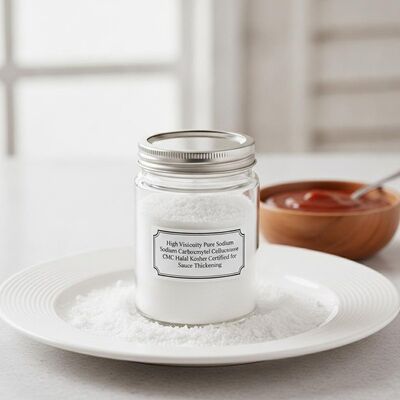 Calidad High Viscosity Pure Sodium Carboxymethyl Cellulose Powder CMC Halal Kosher Certified for Sauce Thickening Fábrica